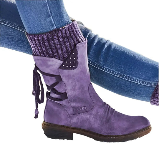 Heidi-Mode | Niedrigabsatz-Winterstiefel für Frauen – Bequemes & Warmes Design