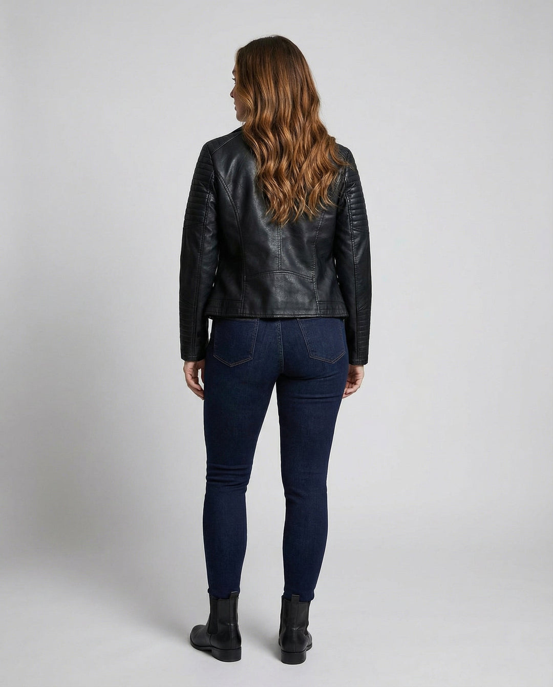 Elegante Kunstlederjacke Damen | Heidi-Mode