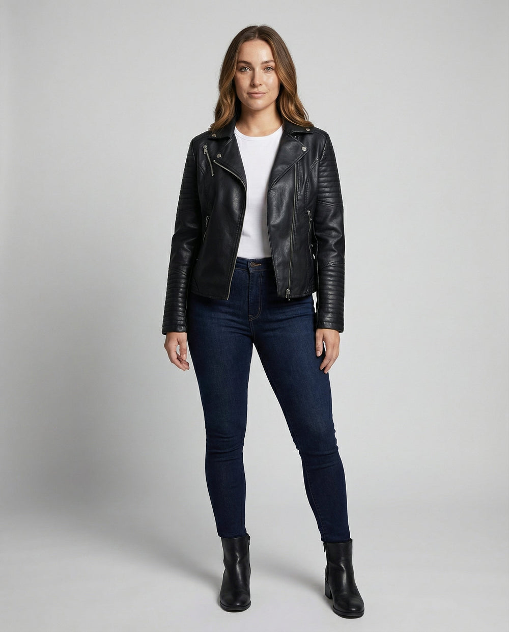 Elegante Kunstlederjacke Damen | Heidi-Mode