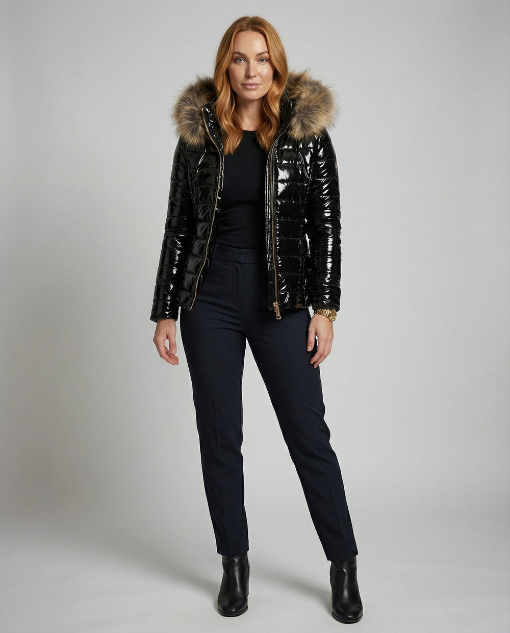 Damen Pelzkapuzen Puffermantel | Heidi-Mode