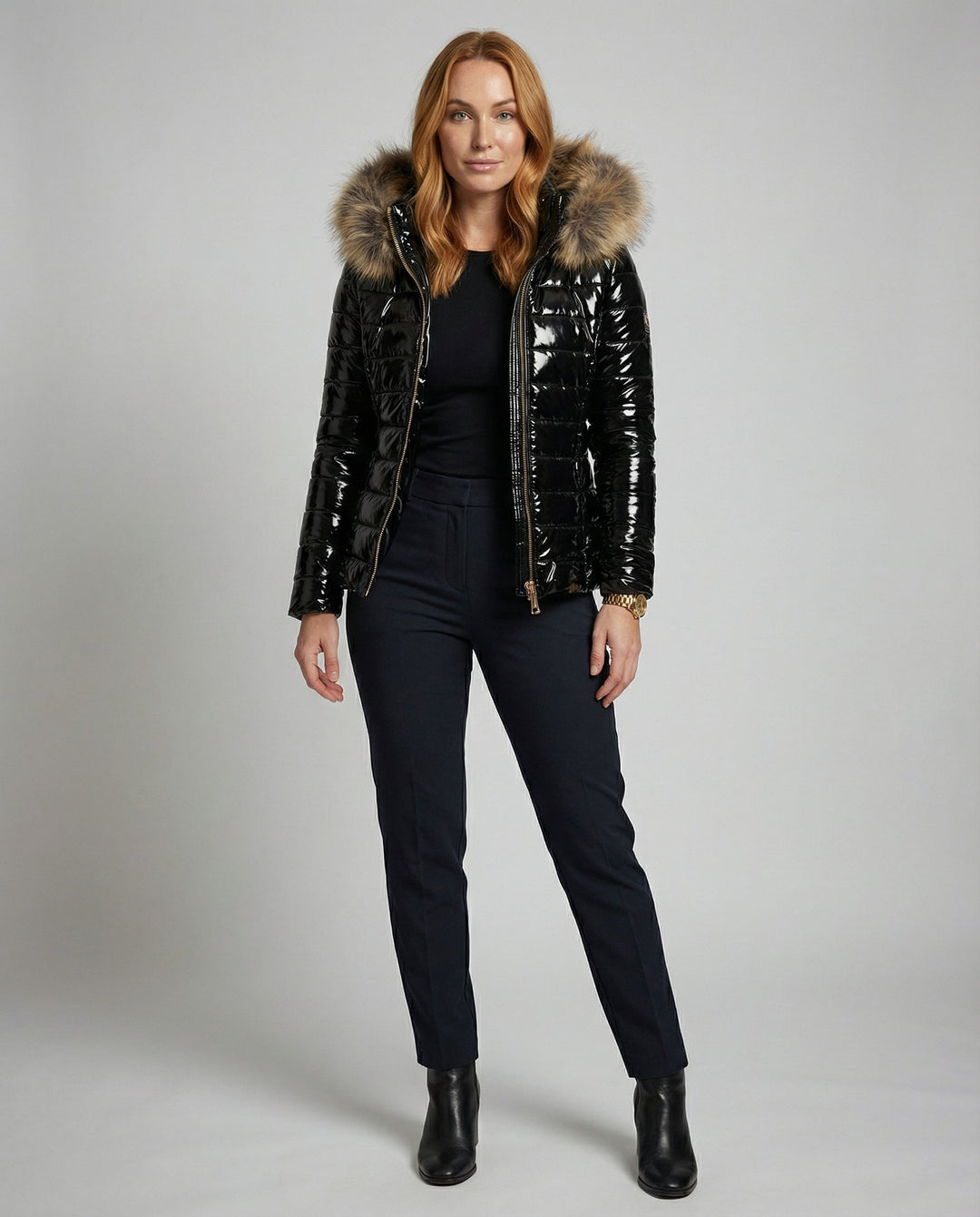 Damen Pelzkapuzen Puffermantel | Heidi-Mode