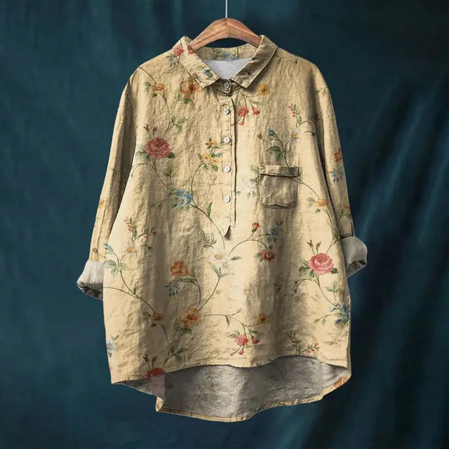 Vintage-Blumenbluse