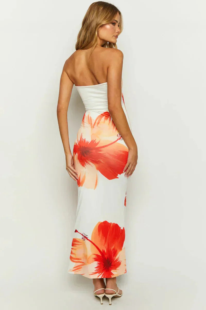 Heidi-Mode | Klassisches Blossom Maxi Kleid