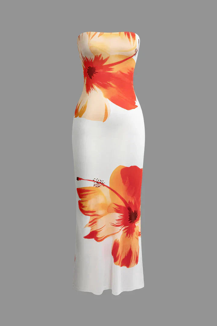 Heidi-Mode | Klassisches Blossom Maxi Kleid
