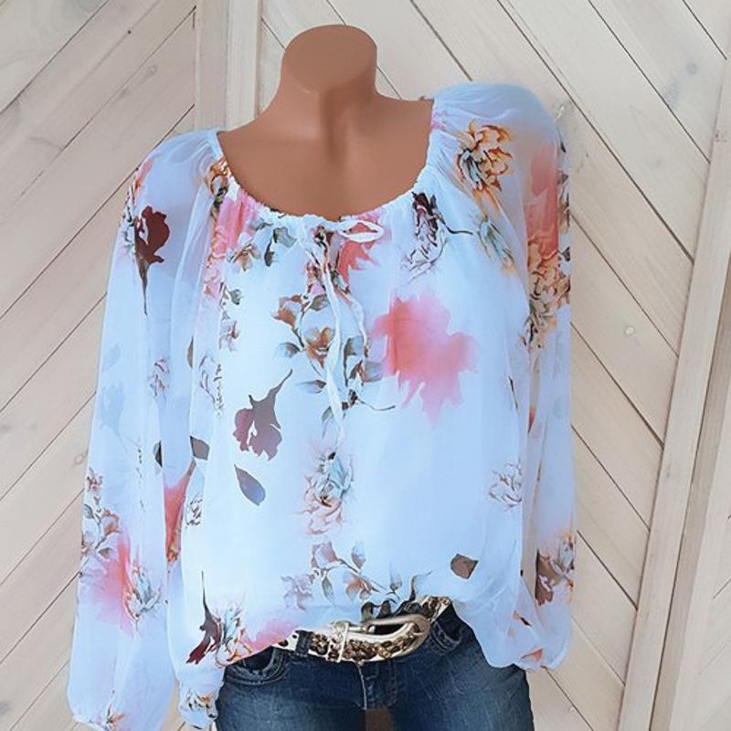 Heidi-Mode | Locker Geschichtete Florale Bauernbluse