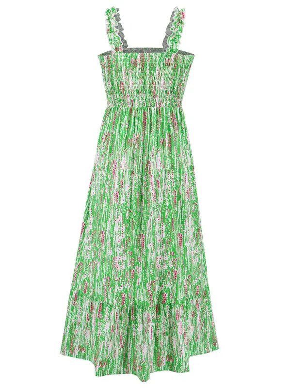 Boheemse mouwloze maxi jurk