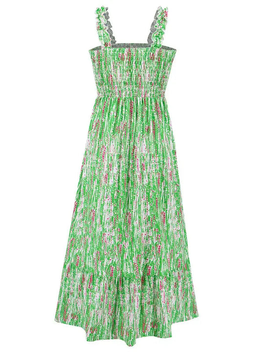 Boheemse mouwloze maxi jurk