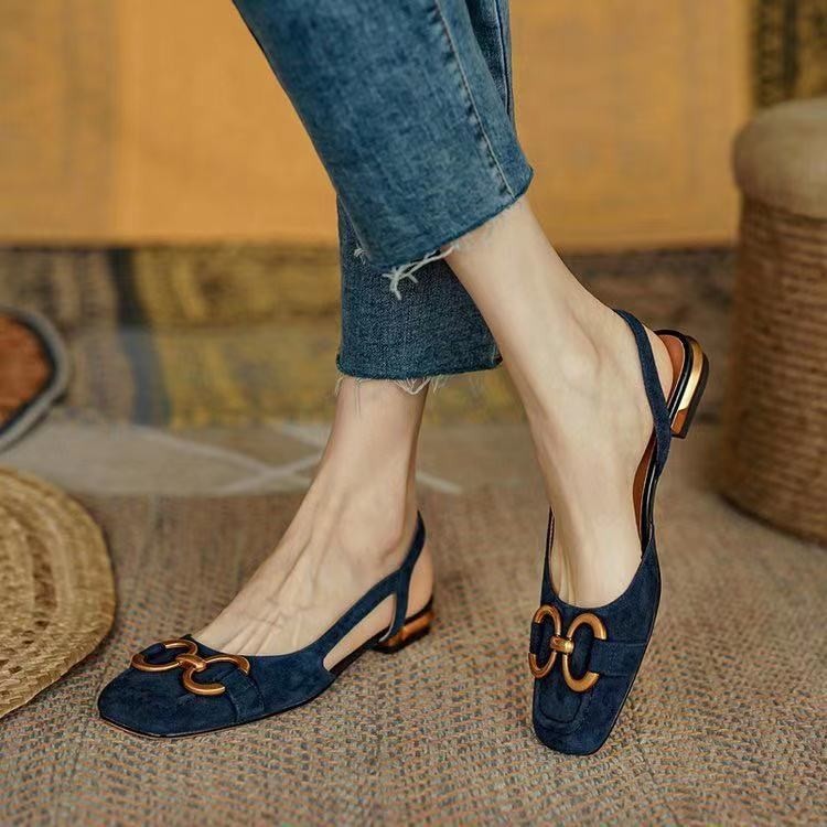 Elegante Wildlederslingbacks