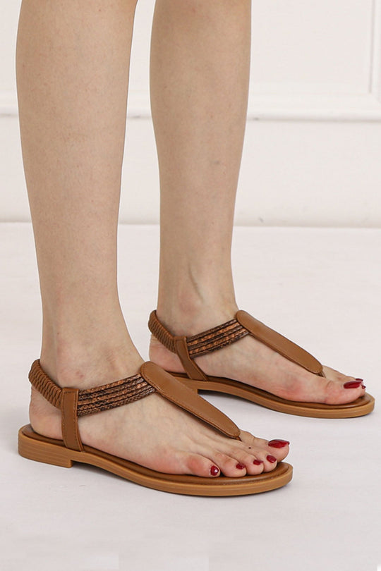 Heidi-Mode | Bohemian Peep Toe Zehentrenner Sandalen
