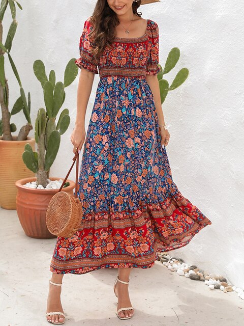 Heidi - Langes Boho-Kleid