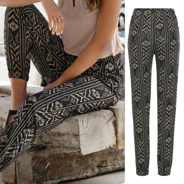 Bedruckte Boho-Hose