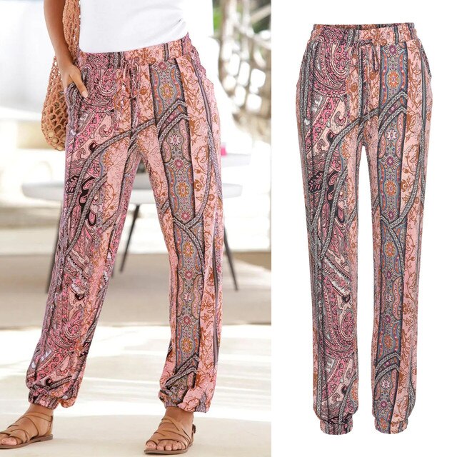 Bedruckte Boho-Hose