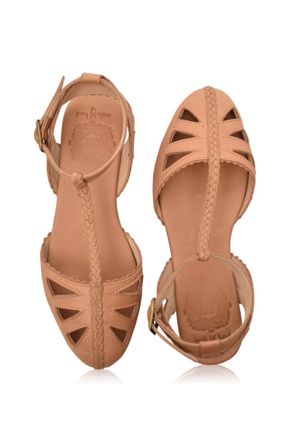Heidi-Mode | Leder T-Strap Sandalen