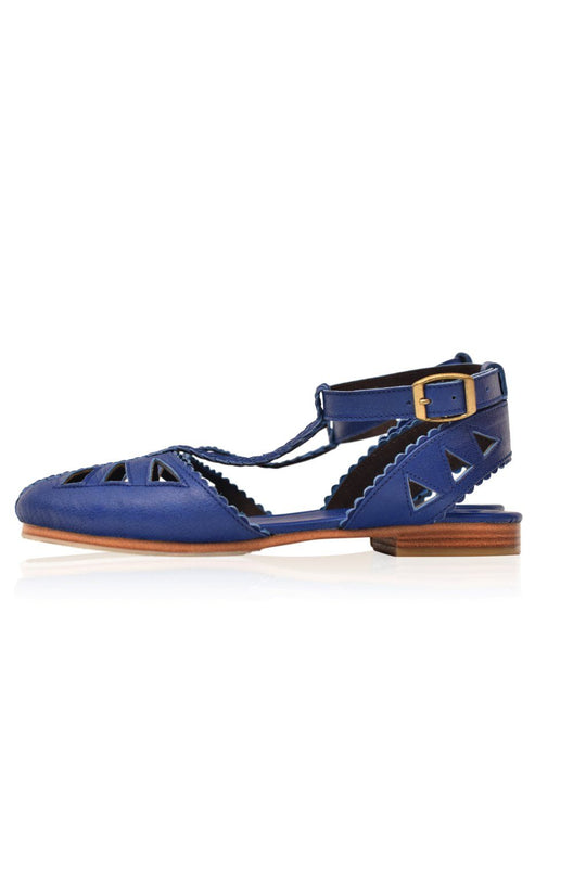 Heidi-Mode | Leder T-Strap Sandalen