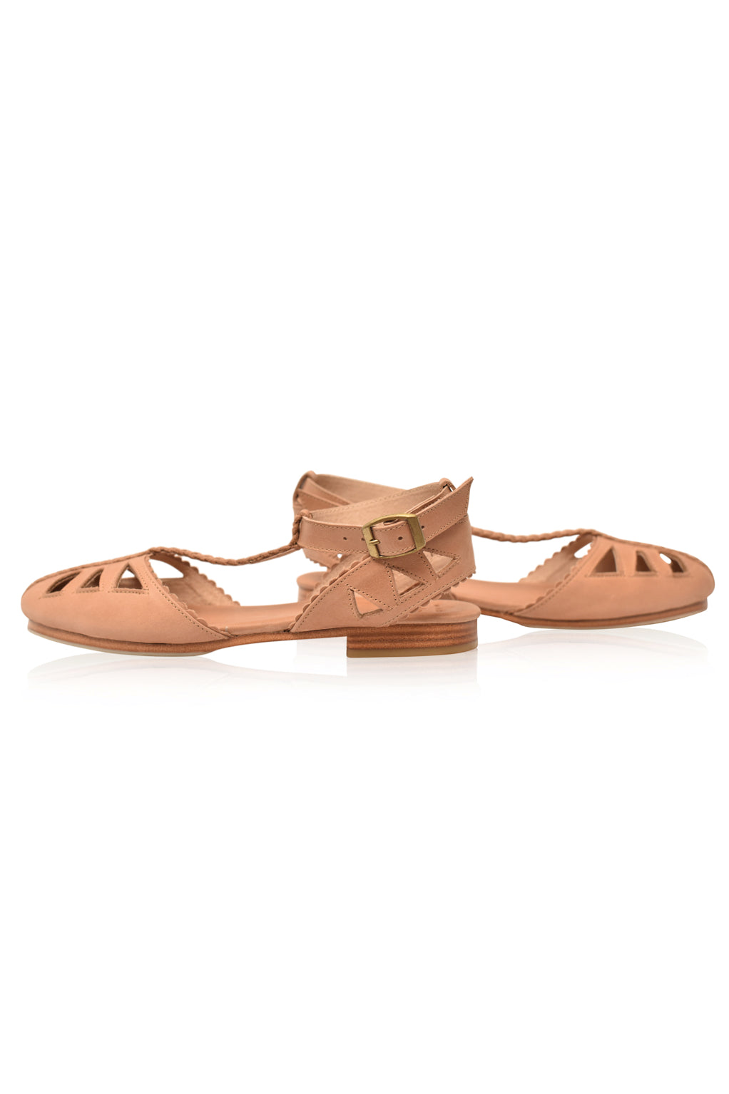 Heidi-Mode | Leder T-Strap Sandalen