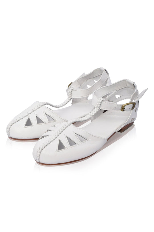 Heidi-Mode | Leder T-Strap Sandalen