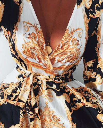 Wickelkleid | Boho Damenkleid mit Schlitz