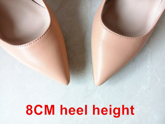 Heidi-Mode | Schwarze PU-Leder Stilettos Pumps