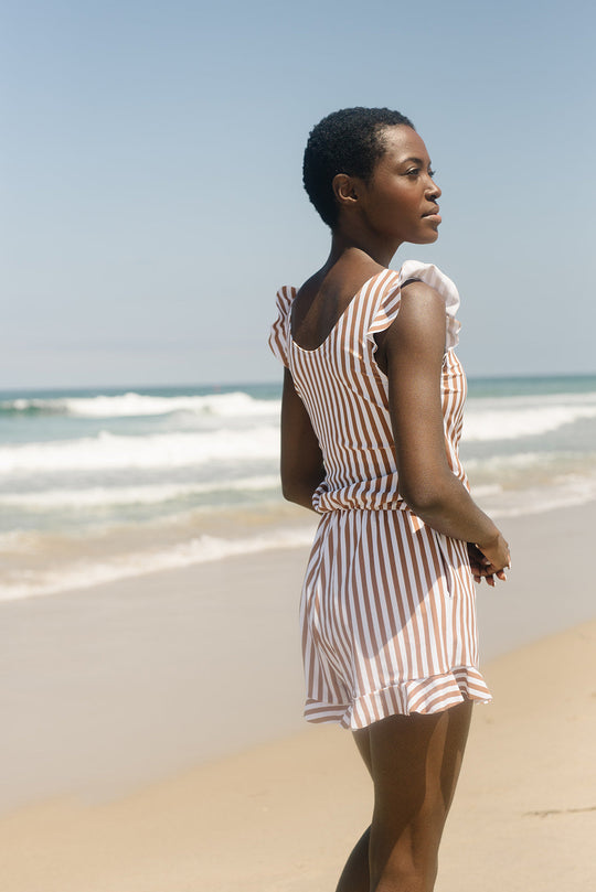 Heidi-Mode | Badeshorts mit Rüschendetail und Twist-Design für Damen