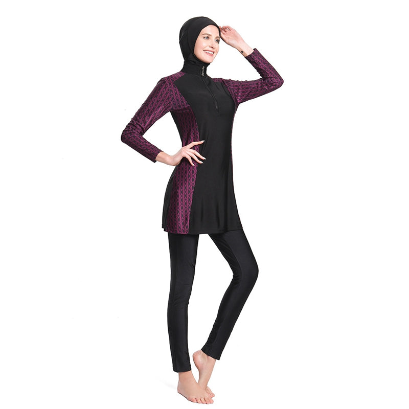 Heidi-Mode | Muslimische Frauen Bademode Burkini Bedruckter Badeanzug