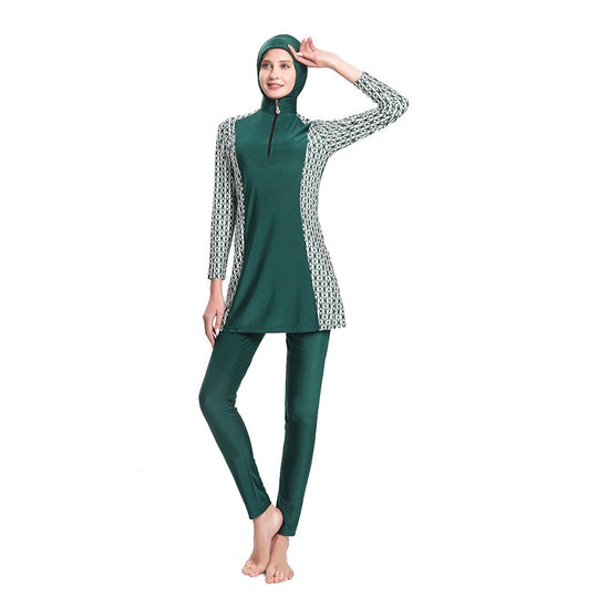 Heidi-Mode | Muslimische Frauen Bademode Burkini Bedruckter Badeanzug