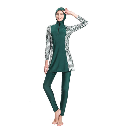 Heidi-Mode | Muslimische Frauen Bademode Burkini Bedruckter Badeanzug