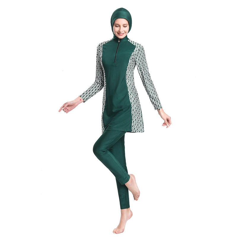 Heidi-Mode | Muslimische Frauen Bademode Burkini Bedruckter Badeanzug