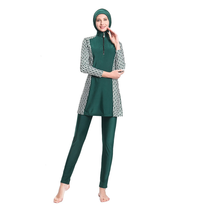 Heidi-Mode | Muslimische Frauen Bademode Burkini Bedruckter Badeanzug
