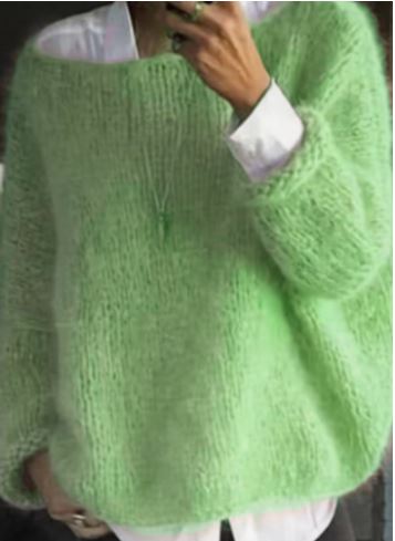 Buntfarbener Off-Shoulder-Pullover