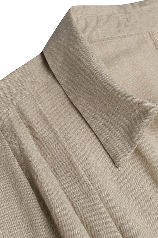 Heidi-Mode | Knopf Unten Baumwoll Strandkleid
