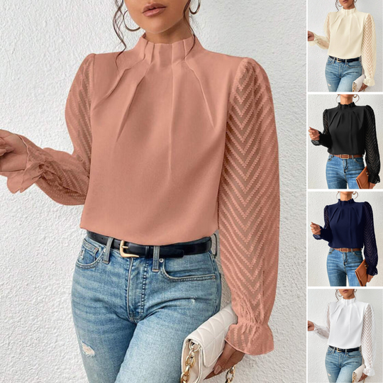 top met lange mouwen in coastal chic