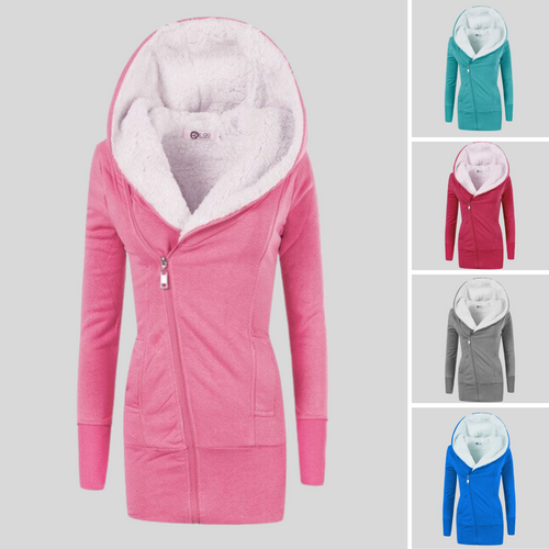 Strickjacke Lamm Fleece Hoodie