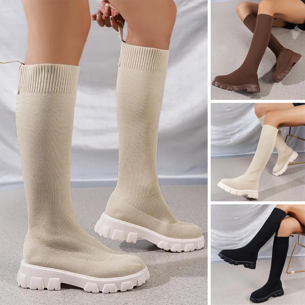 Heidi-Mode | Sockenlederstiefel für Damen
