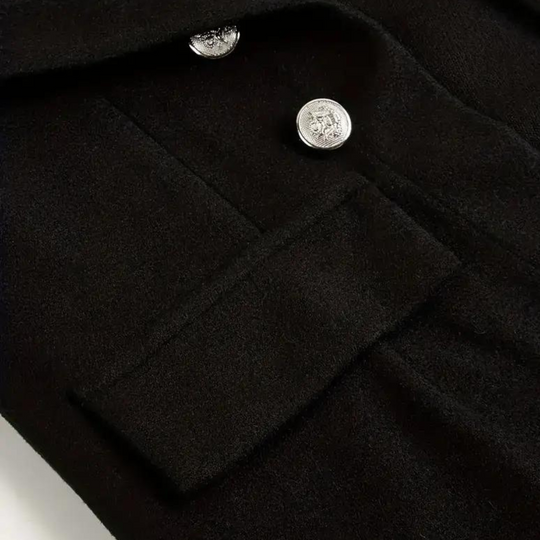 Heidi-Mode | Blazer mit Vorderknöpfen in Schwarz - Stilvoll und Vielseitig