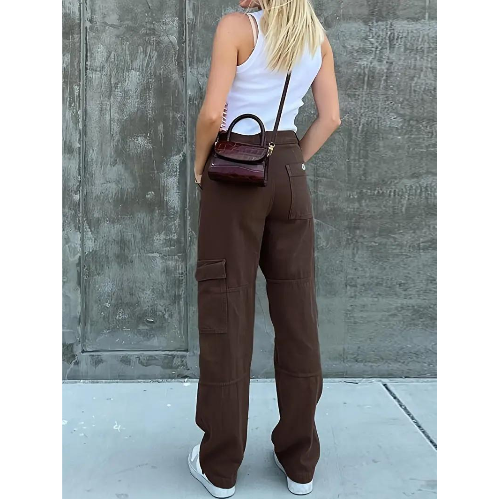 Heidi-Mode | Damen Cargo-Hosen Lässig Hochwertig Modern Stilverschleiß