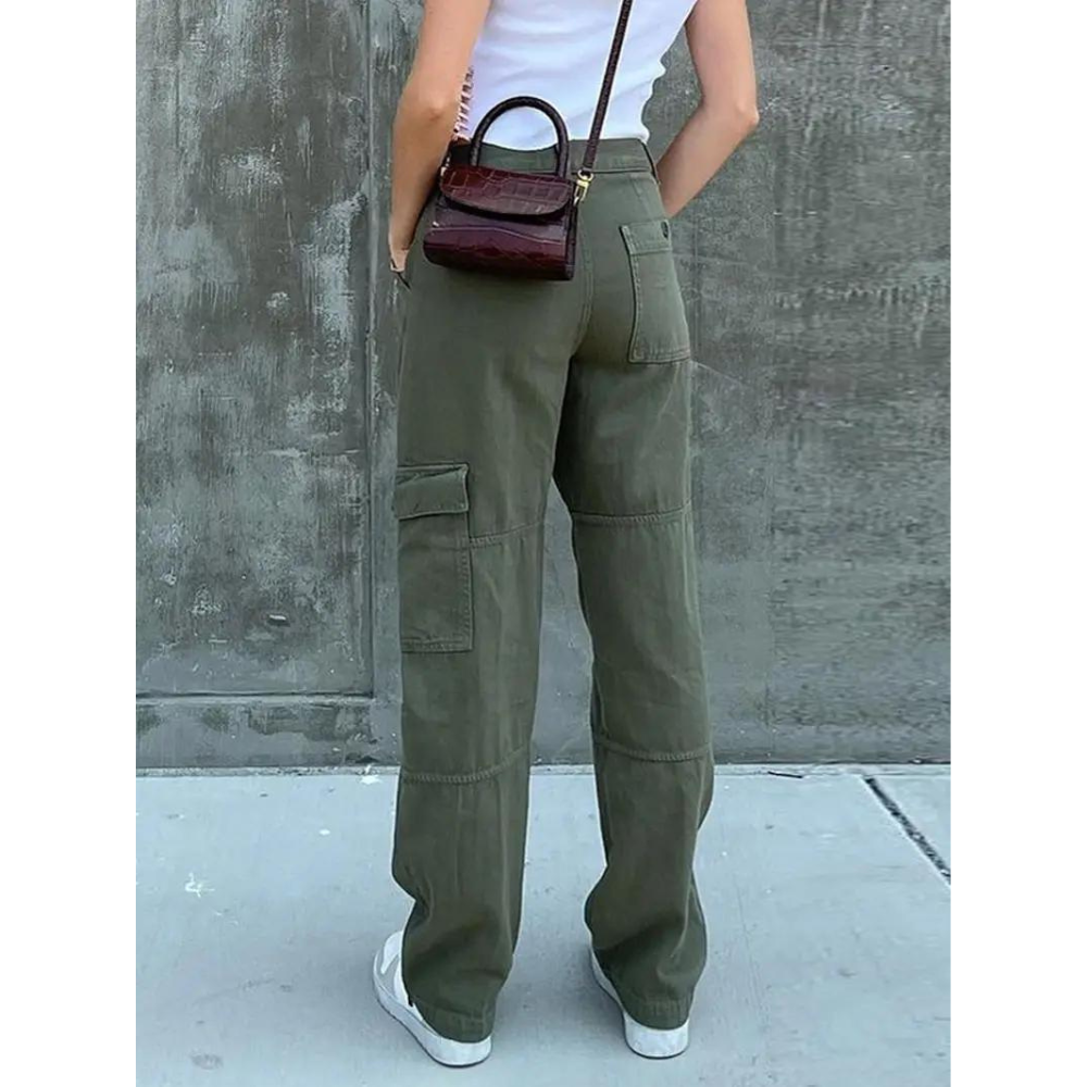 Heidi-Mode | Damen Cargo-Hosen Lässig Hochwertig Modern Stilverschleiß
