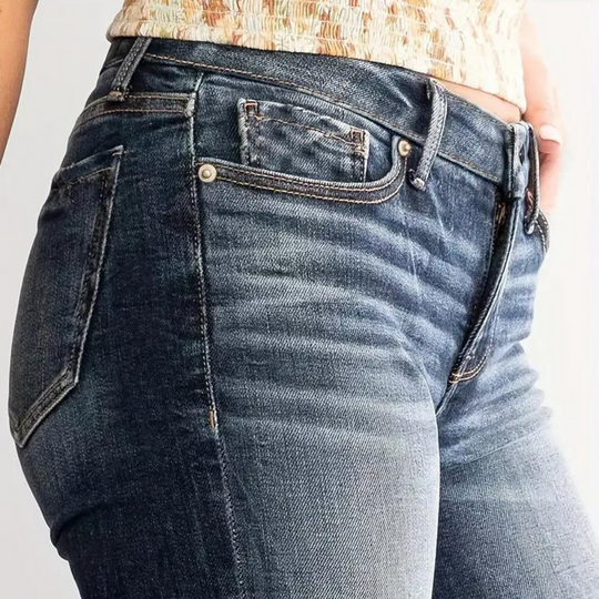 Schicke Slim-Fit-Hose mit weitem Bein für jeden Anlass