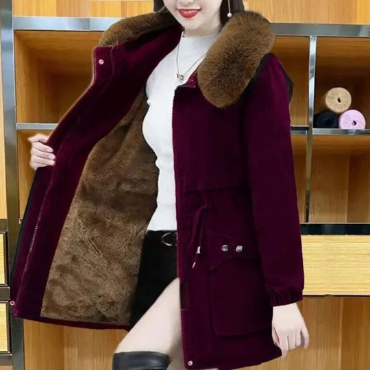 Heidi-Mode | Baumwolle Winter Parka Mit Kapuze Für Frauen - Ideal Für Den Winter