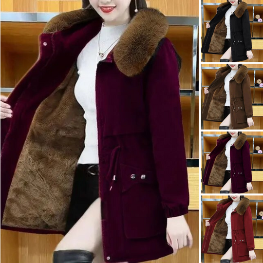 Heidi-Mode | Lässiger Winterparka mit veganem Pelz für Frauen Ideal für den Winter