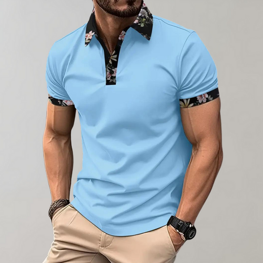 Poloshirt für Herren mit floralem Druck