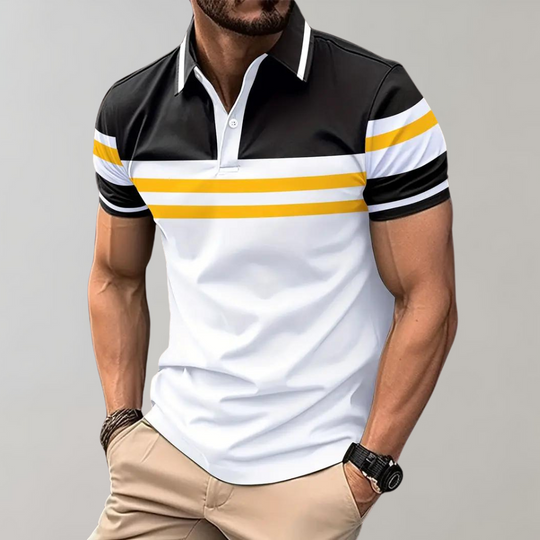 Poloshirt für Herren mit Farbblocken