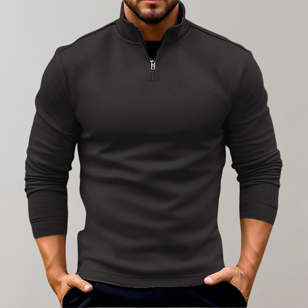 Warm Herren Pullover mit Reißverschluss