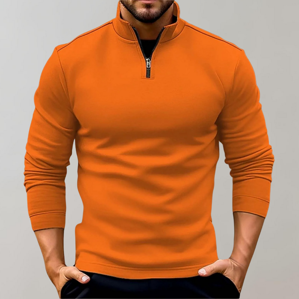 Warm Herren Pullover mit Reißverschluss