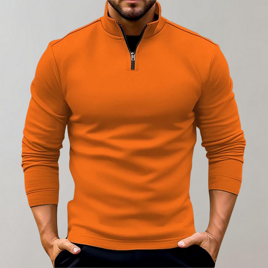 Warm Herren Pullover mit Reißverschluss