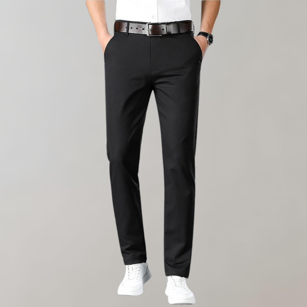 Heidi-Mode | Chinos Slim Fit Baumwollmischung Flache Front Business Lässig Stil