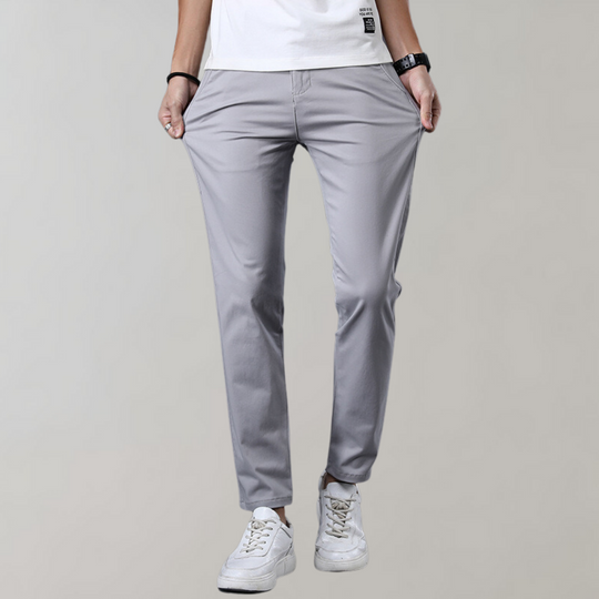 Heidi-Mode | Chinos Slim Fit Baumwollmischung Flache Front Business Lässig Stil