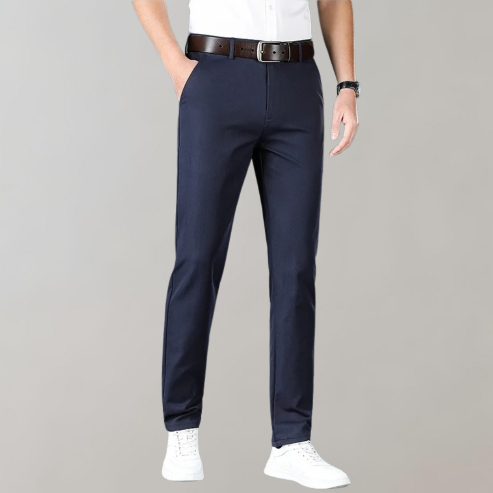 Heidi-Mode | Chinos Slim Fit Baumwollmischung Flache Front Business Lässig Stil