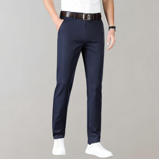 Heidi-Mode | Chinos Slim Fit Baumwollmischung Flache Front Business Lässig Stil