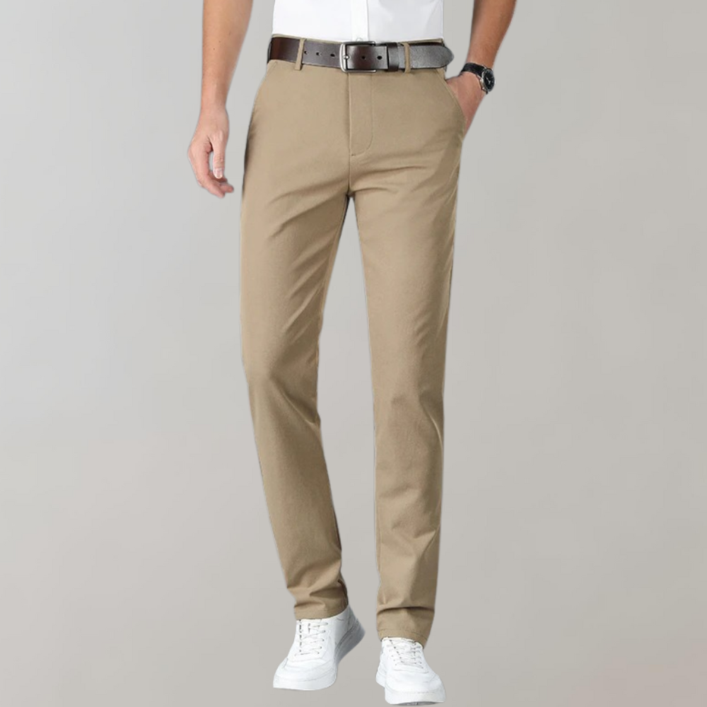 Heidi-Mode | Chinos Slim Fit Baumwollmischung Flache Front Business Lässig Stil