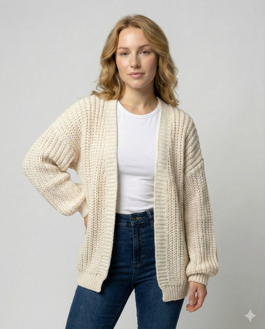 Bequeme Strickjacke Damen Langarm | Heidi-Mode